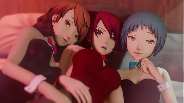 Fuuka, Yukari, and Mitsuru’s hardcore group fuck (Persona 3 hentai)