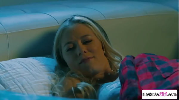 Lesbian stepdaughter and big tits stepmom sharing one woman