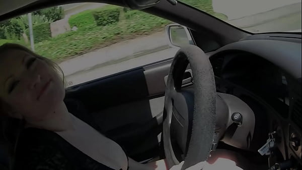 Blonde slut with big boobs, Vicky Vixen, is masturbating in a public toilet, all while…