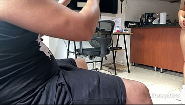 Brunette Babe Gets Me Rock Solid with Deep Suck Before Hard Doggy Pound