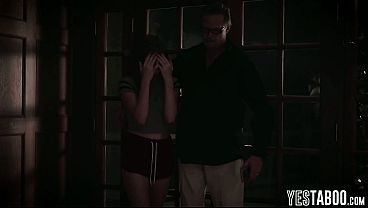 Mature step parents welcome new teen stepdaughter with threesome
